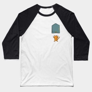 Cat Falling Baseball T-Shirt